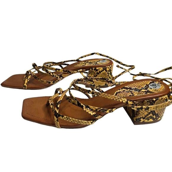 Jessica Simpson Ivelle Block Heeled Strappy Sandal Yellow Size 9.5 - Picture 7 of 10